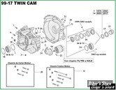  ECLATE J - PIECE N° 00 - ECLATE PIECES CARTER MOTEUR - TWINCAM A 99/17