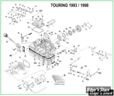  DOC A - Eclate des pieces de carter de Boite de Vitesses - TOURING 1980 / 1998