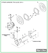  ECLATE G - PIECE N° 00 - ECLATE DES PIECES D'ETRIER DE FREIN ARRIERE TRI-GLIDE 2014UP