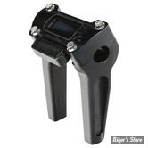 RISERS EQUIPÉS POUR COMPTEUR - POUR GUIDON Ø 25.40 MM - THRASHIN SUPPLY COMPANY - DROIT - HAUTEUR 6" - SPECIFIQUES SOFTAIL FXBB / FXBR / FXLRST - NOIR - AVEC MONTAGE DE COMPTEUR - TSC-6025-1