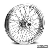16 x 3.50 - ROUE ARRIERE 60 RAYONS - SPORTSTER / SOFTAIL / FXR / DYNA 79/99 - CHROME AVEC RAYONS CHROME - CHAMBRE A AIR - MOYEU BILLET - M16311434