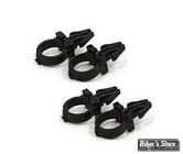 CLIPS DE FAISCEAU DE GUIDON - OEM 56073-83 - DIAMÈTRE : 3/8" / 95MM - NOIR - LES 4 PIECES