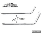 ECHAPPEMENT PAUGHCO - SOFTAIL 84/99 - SHOTGUN EXHAUST SYSTEM - DRAG PIPE SLASH CUT - 40" - 731SD40