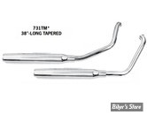 ECHAPPEMENT - PAUGHCO - FXR 84/94 - STAGGERED DUALS - TAPERED MUFFLERS  - 38" - PAUGHCO - CHROME - 731TM