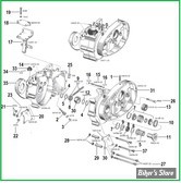  ECLATE J - PIECE N° 00 - ECLATE PIECES CARTER MOTEUR - SPORTSTER 52/53