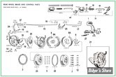 ECLATE H - PIECE N° 00 - ECLATE DES PIECES DE TAMBOUR ARRIERE - 45"/750cc 1935/1952