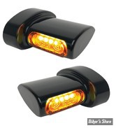 CLIGNOS DE SABRE - HEINZ BIKES - Winglets MICRO SMD Turn Signal - 1 FONCTION CLIGNOTANT - NOIR