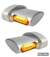 CLIGNOS DE SABRE - HEINZ BIKES - Winglets MICRO SMD Turn Signal - 1 FONCTION CLIGNOTANT - CHROME