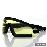 LUNETTES MOTO - BOBSTER - WRAP AROUND - VERRES : JAUNE - MONTURE : NOIR