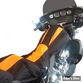 COUVERTURE DE RESERVOIR & SELLE - TOURING HD 2014UP - BIKESHEATH - COULEUR : NOIR / ORANGE
