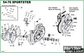  ECLATE J - PIECE N° 00 - ECLATE PIECES CARTER MOTEUR - SPORTSTER 54/76