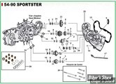  ECLATE I - PIECE N° 00 - ECLATE DES PIECES DE DISTRIBUTION - SPORTSTER 54/90