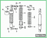 ECLATE M - PIECE N° 00 - PIECES ET FIXATIONS D'AMORTISSEURS - SPORTSTER 79/85