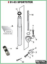  ECLATE H - PIECE N° 00 - ECLATE PIECES TIGES CULBUTEURS - SPORTSTER 91/03