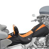 COUVERTURE DE RESERVOIR & SELLE - TOURING HD 08/13 - BIKESHEATH - COULEUR : NOIR / ORANGE