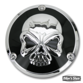 ECLATE I - PIECE N° 25 - COUVERCLE D EMBRAYAGE - BIG TWIN 70/99 - SKULL - NOIR / CHROME