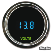 VOLTMETRE DE TABLEAU DE BORD- DAKOTA DIGITAL - TOURING 96/06 - SERIE 3000 ODYSSE II - DIAMETRE 2 1/16" / 52mm - HLY-3051
