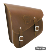 SACOCHE SOLO - POUR SOFTAIL 86/17 - TEXAS LEATHER - COULEUR : MARRON NATUREL