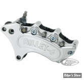 ETRIER HARRISON BILLET - AVANT - MINI 6 - 6 PISTONS - SOFTAIL / DYNA / SPORTSTER / TOURING / V-ROD 00UP - COTE GAUCHE - POLI