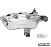 ETRIER HARRISON BILLET - AVANT - 6 PISTONS - SLIMLINE - SOFTAIL / DYNA / FXR / SPORTSTER / TOURING 84/99 / FLSTS 97UP - COTE DROIT - POLI