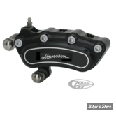 ETRIER HARRISON BILLET - AVANT - 6 PISTONS - SLIMLINE - SOFTAIL / DYNA / SPORTSTER / TOURING / V-ROD 00UP - COTE GAUCHE - NOIR