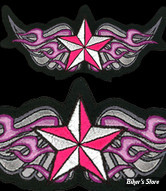 ECUSSON/PATCH - LETHAL THREAT - LT WINGED STAR - TAILLE : 5.4" x 2.5" ( 13.72 cm x 6.35 cm )