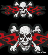 ECUSSON/PATCH - LETHAL THREAT - LT FLAME SKULL  - TAILLE : 6.5" X 2.6" ( 16.51 CM X 6.60 CM )