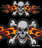 ECUSSON/PATCH - LETHAL THREAT - LT FLAME SKULL - TAILLE : 6.5" X 2.6" ( 16.51 CM X 6.60 CM )
