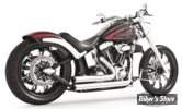 - ECHAPPEMENT - FREEDOM PERFORMANCE - INDEPENDANCE SHORTY - 2 EN 2 - SOFTAIL 86/17 - CHROME AVEC EMBOUTS NOIRS