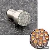 AMPOULE DE FEU ARRIERE / CLIGNOTANT - 12V - CULOT : BAY15D - OEM 1157 - LED ORANGE double filament