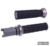 - POIGNEES - ODI - Hart-Luck Signature V-Twin Lock-On™ Grip SET - TIRAGE ELECTRONIQUE 23UP - NOIR / GUN METAL / GRIS  - V31HTC-BH-H