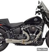 ECHAPPEMENT - BASSANI - SOFTAIL FXFB / FLFB / FXLR/S/ST / FLSL / FXST / FXBB - The Ripper Short Road Rage 2-into-1 Exhaust System - INOX - 1S73SS