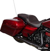 SELLE DRAG SPECIALTIES - FREEDOM TOURING SEAT - TOURING 09/24 - DOUBLE DIAMOND / VINYL / COUTURES : ROUGE - 0801-1484