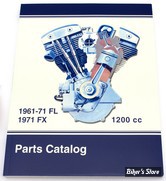 CATALOGUE DE PIECES DETACHEES - 1961/1965 PANHEAD  / 1966/1971 SHOVELHEAD - OEM 99456-71 - 1961-1971 FL Spare Parts Manual