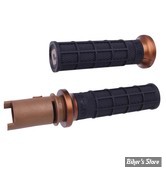 - POIGNEES - ODI - Hart-Luck Signature V-Twin Lock-On™ Grip SET - TIRAGE ELECTRONIQUE 23UP - NOIR / BRONZE - V31HTC-BZ-Z
