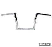 32 MM - GUIDON TODD'S CYCLE - SPRINGER FXSTS / FLSTS 88/11 - STRIP HANDLEBAR - HAUTEUR  : 43 CM / 17" - CHROME