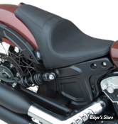 SELLE DRAG SPECIALTIES - INDIAN SCOUT BOBBER 18UP - 3/4 SOLO SEAT - SOLAR REFLECTIVE -  NOIR / LISSE