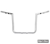 GUIDON 32MM SUR RISERS 25.40MM - HAUTEUR : 35.40CM / 14" - LA CHOPPERS - TWIN PEAKS TOURING HANDLEBAR - 32MM / 1"1/4 - FLHX 2024UP / FLHXSE 23UP - CHROME - LA-7367-14W