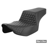 - SELLE SADDLEMEN - STEP-UP™  - TOURING 2023UP - NOIR / COUTURES GRISES - HC EXT REACH SEAT, GREY STITCH - 823-07-17802