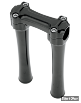 - RISERS TODDS CYCLE - KIT DE PONTET DE GUIDON - Bone Bar Handlebar Clamp & Riser Kit - HAUTEUR : 20.50 CM / 8" - NOIR - BBC83-2