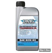 HUILE DE BOITE DE VITESSES - DRAG SPECIALTIES - SAE80w90 - MINERALE - LE BIDON DE 1 LITRE