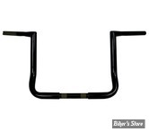 - GUIDON APEHANGER - GUIDON LA CHOPPERS - TWIN PEAKS BAGGER - 1" 1/4 - HAUTEUR : 30.50 CM / 12" - NOIR BRILLANT - LA-7361-12B