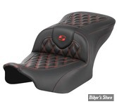 - SELLE SADDLEMEN - ROADSOFA CF STYLE LS Lattice Stitch - TOURING 2023UP - NOIR CARBON FIBER / COUTURES : ROUGES - 823-07-20604