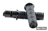 POIGNEES KURYAKYN - ENIGMA handlebar grip set - TIRAGE ELECTRONIQUE 23UP - NOIR - KUR10142-2 / 10142-2
