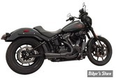 ECHAPPEMENT - BASSANI - SOFTAIL FXBB / FXLR / FXLRS / FXST / FLSL / FXFB / FXLRST / FXRST / FLHC - 2 EN 1 THE RIPPER - NOIR - 1S75RBE