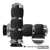 - POIGNEES AVON - AIR CUSHION GRIPS - TIRAGE ELECTRONIQUE - CHROME - AVEC THROTTLE BOSS