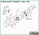  ECLATE G - PIECE N° 00 - ECLATE DES PIECES D'ETRIER DE FREIN AVANT FL 1980 / 1983