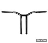 GUIDON BURLY - DOMINATOR - PULLBACK -  32MM / 1"1/4 - FLHX 2024UP / FLHXSE 23UP / SOFTAIL 2025UP - HAUTEUR : 35,60 CM / 14" - NOIR - B12-6083B
