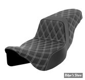 - SELLE SADDLEMEN - EXTENDED REACH STEP-UP SEAT - TOURING 08UP - FULL LS - NOIR / COUTURES : BLANCHES - 808-07E-17506