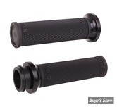- POIGNEES -  ODI - RUFFIAN V-TWIN LOCK-ON™ GRIP SET - TIRAGE ELECTRONIQUE - CAOUTCHOUC : NOIR MAT / COLLIER : NOIR - V30HTWB-B